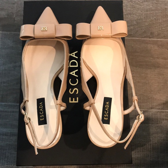 Escada Rose Quartz Patent Slingback Pump - Picture 3 of 4